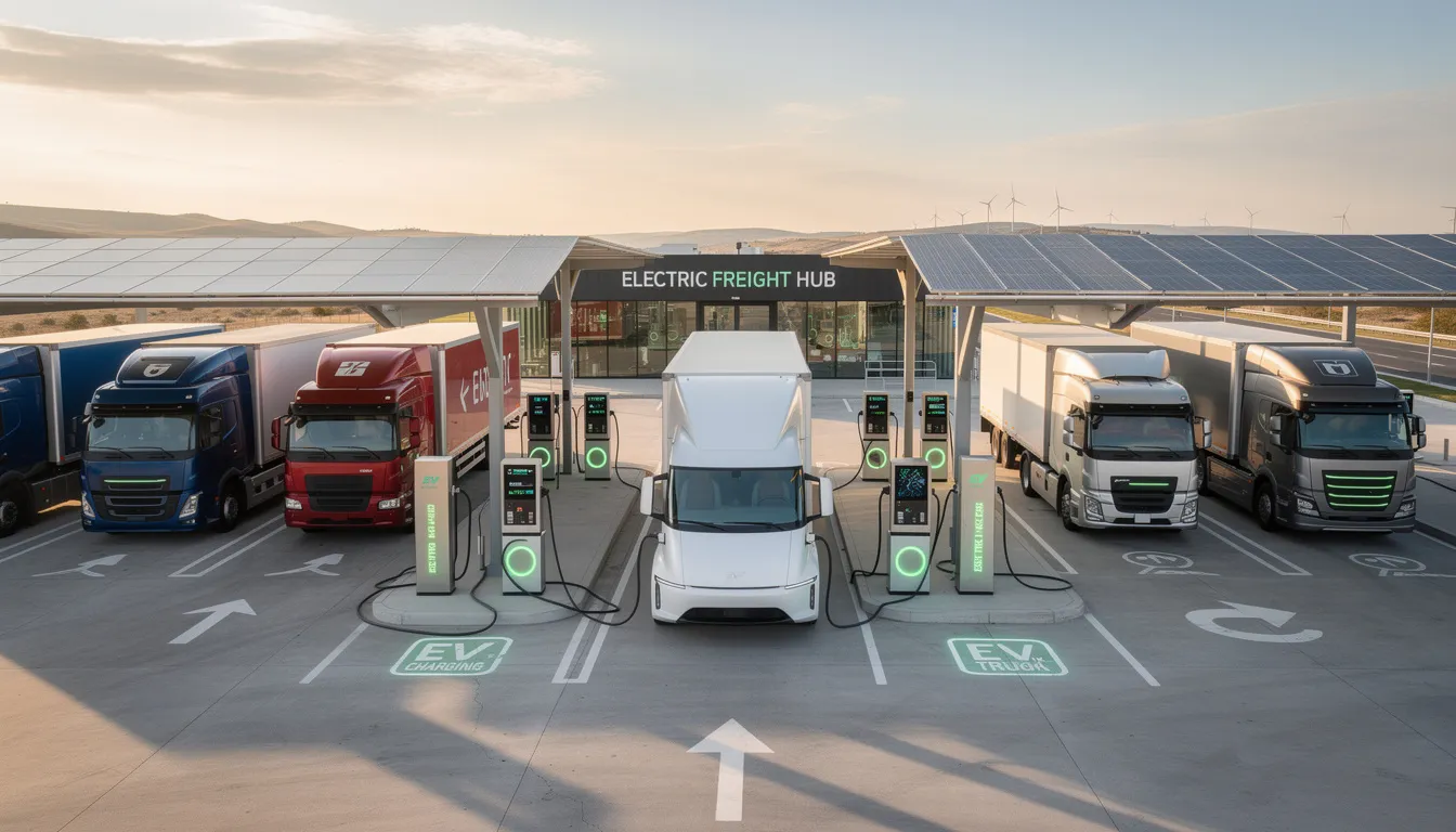 Fast charging stations for EV trucks