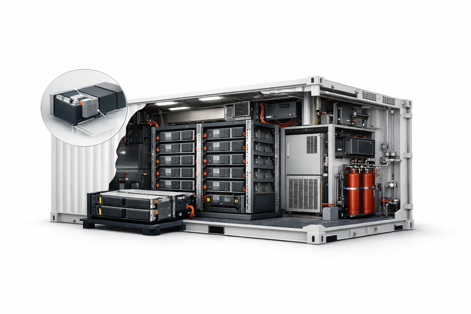 Parts of the battery